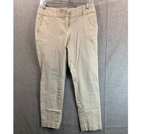 LOFT Women's Pants Size 4 Cream / Brown